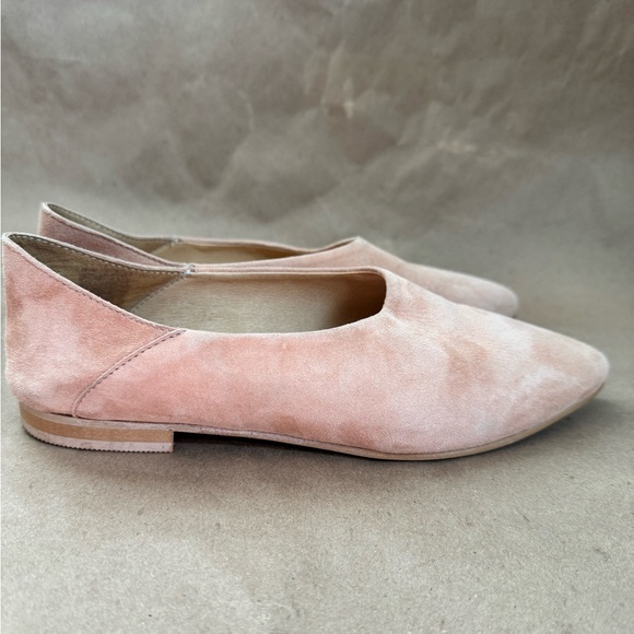 Frank and Oak Blush Pinky Peach Suede Minimalist Flats. Size US7/EU37.5 - Picture 2 of 8